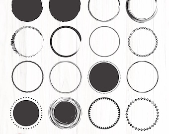 Circle Frame SVG, Monogram Wreath Cut Files (Digital Download)