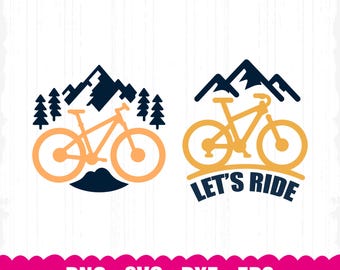 Mountain Bike SVG, Cycling Clipart, Biker Cut Files (Digital Download)