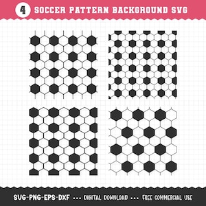 Soccer Ball Pattern SVG / Soccer Background / Soccer Pattern SVG / Hexagon Pattern SVG / Hexagon Background / Cut File for Cricut