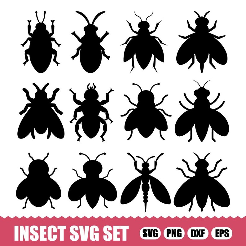Fly Insect Svg Insect SVG, Insects SVG Bundle, Insect Silhouette, Insect Clipart ...