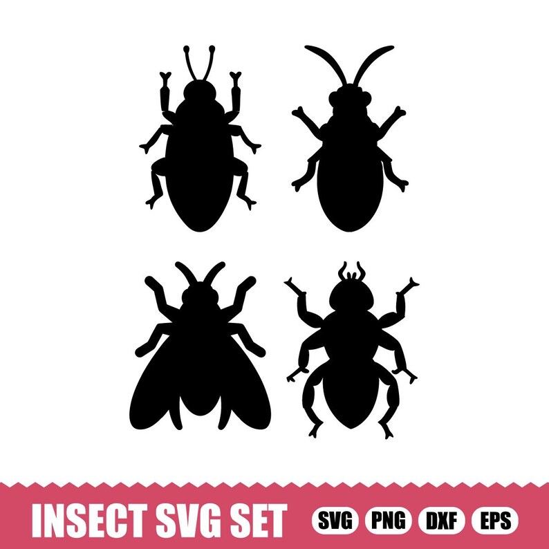 Insect SVG, Insects SVG Bundle, Insect Silhouette, Insect Clipart ...