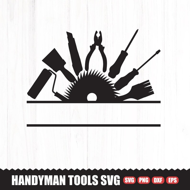Handyman Tools Split Monogram SVG Bundle (digital Download) - Etsy