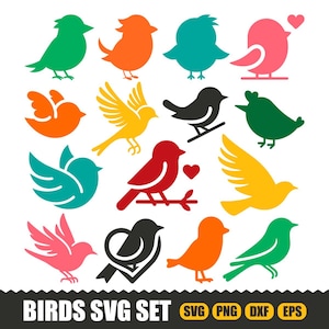 Bird SVG, Birds Clipart, Bird SVG Bundle, Birds Silhouette, Birds Cut Files, Flying Bird Svg, Birds Svg, Bird Silhouette Svg