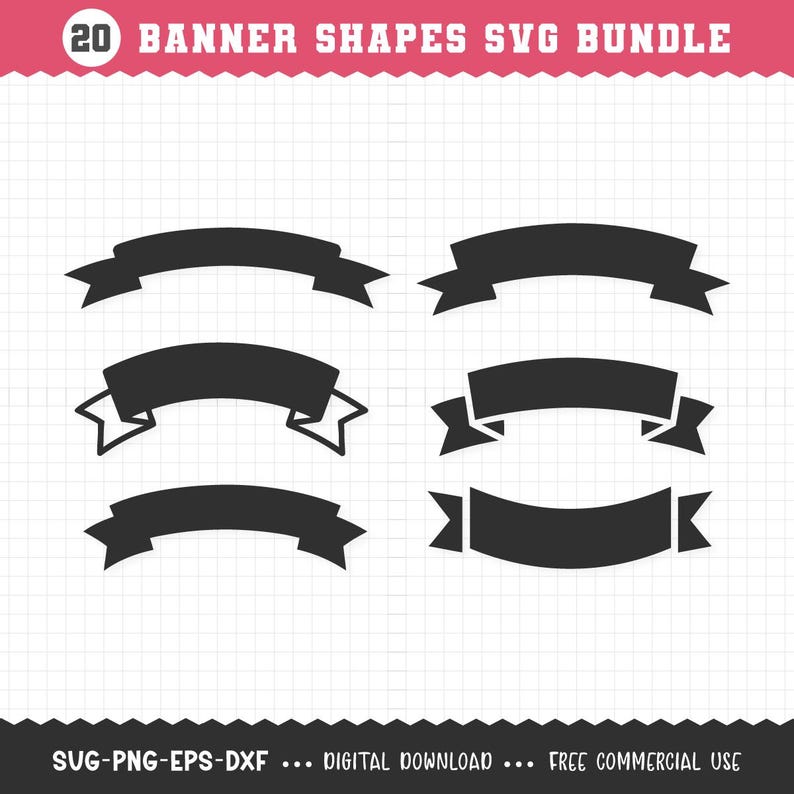 Banner SVG PNG Bundle / Ribbon Banner SVG / Banner Svg / Banner Outline ...