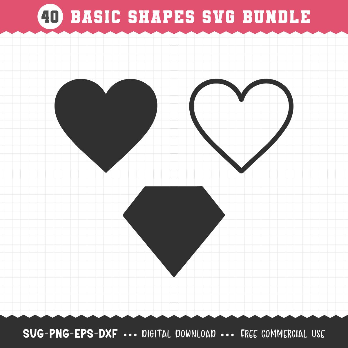 Basic Shape SVG Bundle / Basic Shape PNG Bundle / Shapes SVG / Label ...
