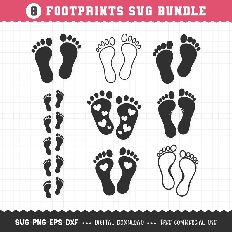 Footprints SVG / Footprint SVG Bundle / Footprint PNG / Footprint ...