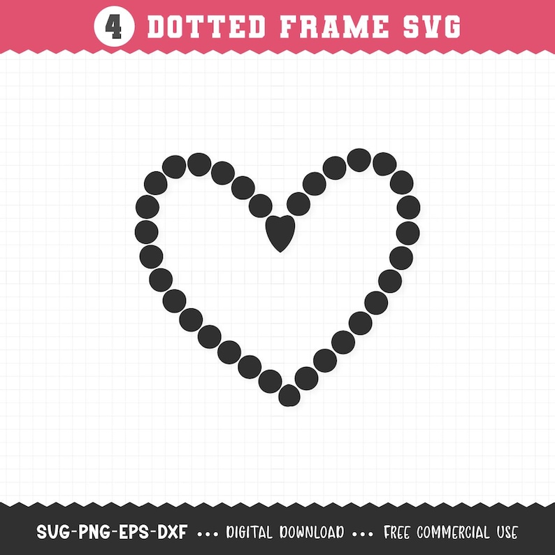 Dotted Circle Frame SVG PNG / Dotted Frame SVG / Polka Dot Frame ...