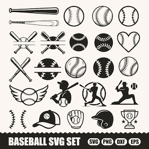 Baseball SVG Bundle, Baseball SVG Files, Baseball PNG Svg, Baseball Png Bundle, Baseball Silhouette, Baseball Clipart, Baseball Monogram