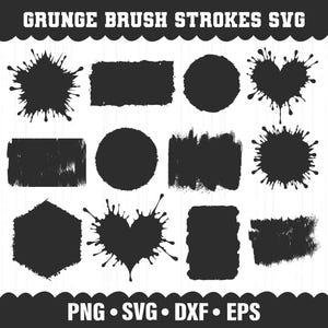 Splatter Svg, Brush Strokes Svg, Splatter Background, Distressed Svg, Grunge Texture, Paint Brush Svg, Grunge Svg, Distressed Texture