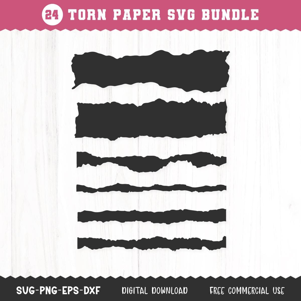 Paper Pattern Svg Torn Papers SVG / Torn Paper Template / Torn Papers PNG / Torn Edge SVG ...