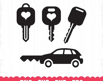 Car Key SVG Bundle, Automotive Cut Files (Digital Download)