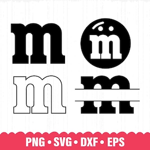 Letra M Svg, M Costume Svg, M Alphabet Svg, M e M Shirt Svg, M Letter Png, M e M Font, M e M Cricut, Dividir Letra M