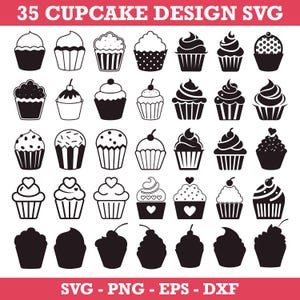 Cupcake SVG Bundle, Cupcake SVG, Cupcake PNG, Cupcake Silhouette, Cupcake Cut File, Cupcake Clipart, Dessert Svg, Sweets Svg, Cupcake Cricut