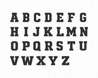 Varsity Font SVG / Varsity Alphabet SVG / Alphabet Bundle SVG / Alphabet Svg / Sport Fonts Svg / Alphabet Letter Svg / Instant Download