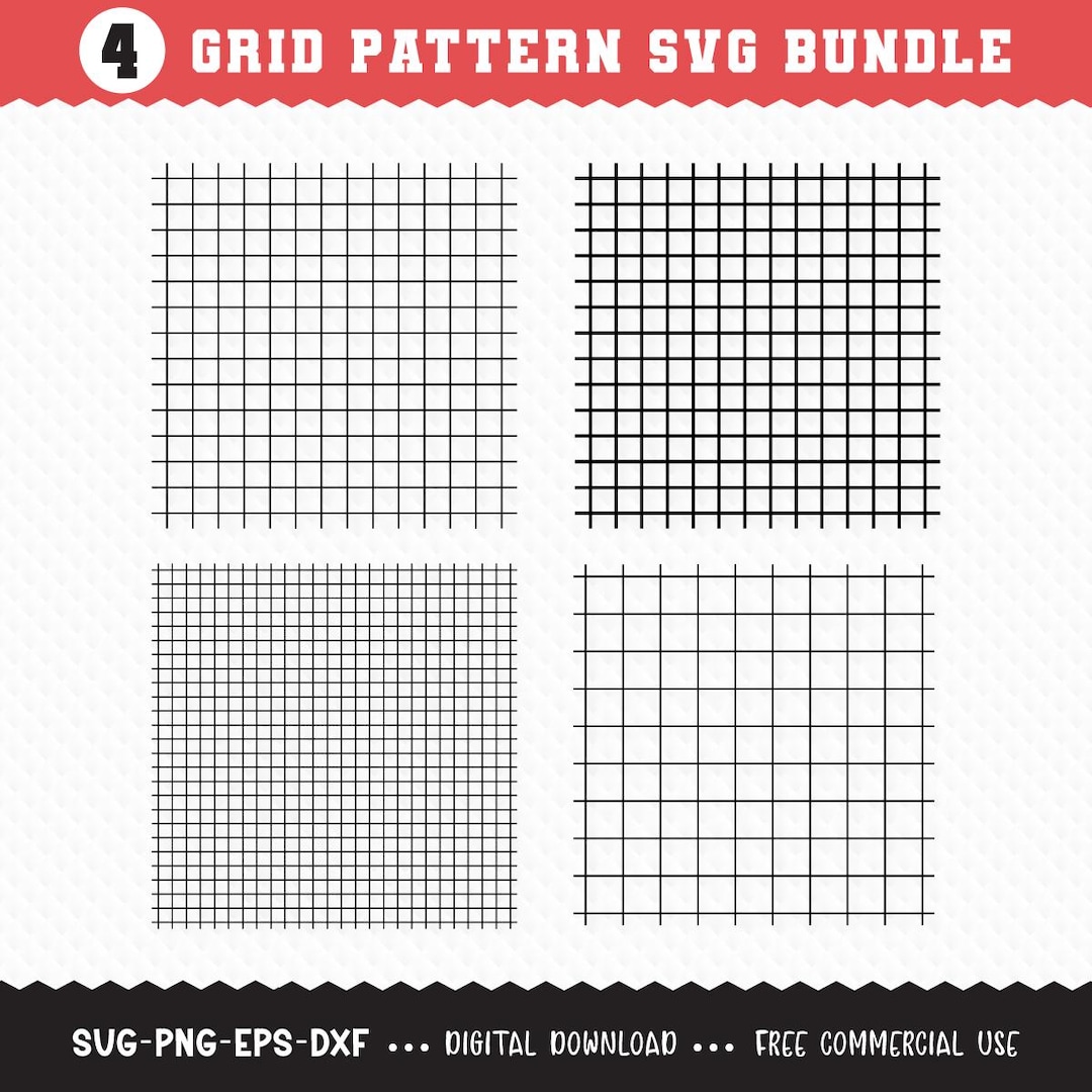 Grid Pattern SVG / Grid Background / Grid Template SVG / Seamless Grid ...