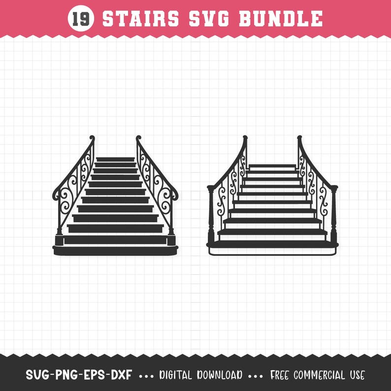 Stairs SVG / Staircase SVG / Stairs PNG / Steps Svg / Stairs Clipart ...