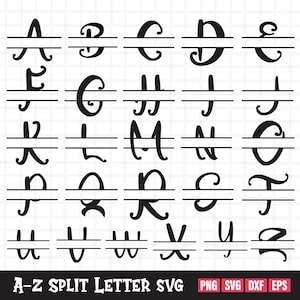 Split Monogram SVG, Split Name Frame, Monogram Font SVG, Monogram Letters Png, Monogram Letters Svg, Split Name Frame, Family Monogram Svg