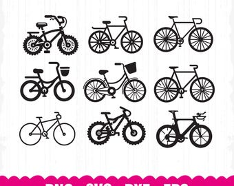 Bicycle SVG Bundle, Bike Clipart (png, dxf, eps)