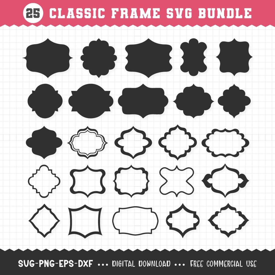 Classic Frames SVG Bundle / Labels SVG PNG / Label Borders Svg ...