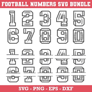 Football Number SVG, Football Numbers PNG, Football Font SVG, Football Letters Svg, Football Svg Font, Jersey Number Svg, Numbers Svg