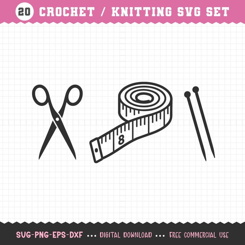 Crochet SVG / Knitting SVG / Yarn SVG / Knitting Bundle / Crochet ...