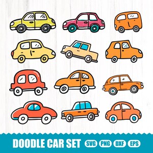 Car Svg Bundle, Doodle Car, Car Icon, Car Clipart, Car Svg File, Car Cut File, Car Silhouette, Car Vector, Car Png, Line art Cars