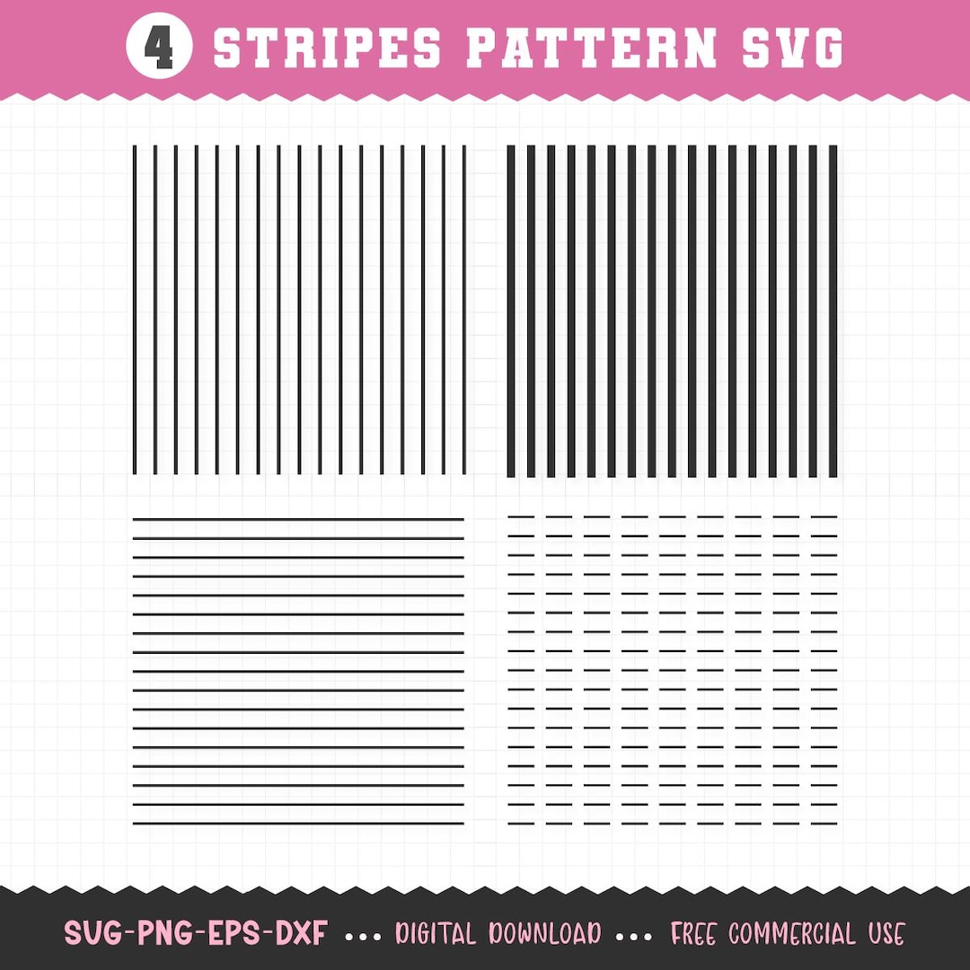 Stripe Pattern SVG, Seamless Stripes Pattern, Seamless Line SVG, Line ...