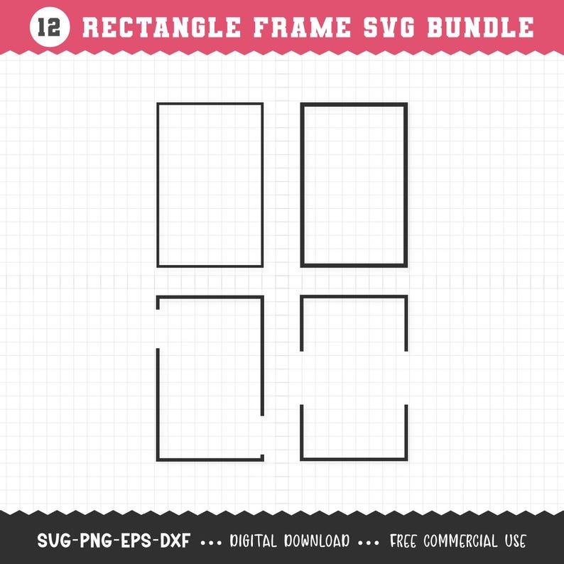 Rectangle Frame SVG / Rectangle Border SVG / Rectangle SVG / Borders ...