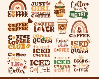 Retro Coffee Lover SVG Bundle (17 Files)