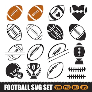 Football SVG Bundle, Football SVG, Football SVG Files, Football Png, Football Silhouette, Football Cut File, Football Svg for Cricut