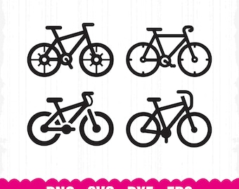 Bicycle SVG Bundle, Bicycle SVG, Cycling Clipart (Digital Download)