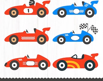 Retro Race Car SVG Bundle (Digital Download)