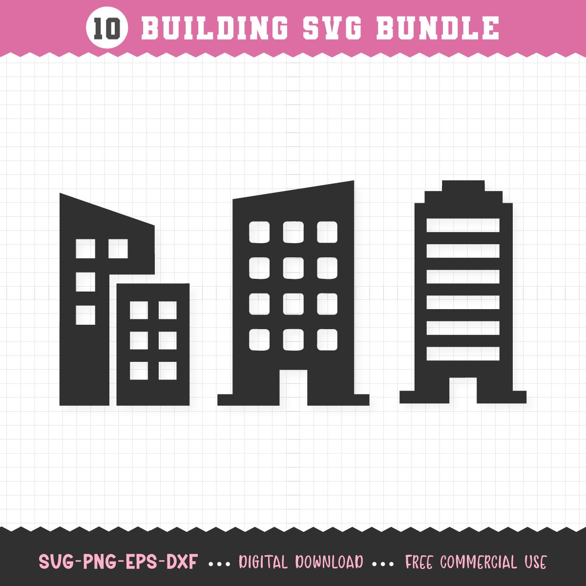 Building Clipart / Buildings SVG / Buildings PNG / Buildings Block SVG ...