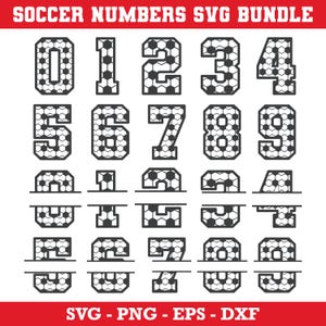 Soccer Number SVG, Soccer Numbers, Soccer Number, Soccer Letters, Soccer Svg Font, Jersey Number Svg, Numbers Svg, Soccer Monogram