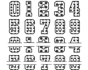 Soccer Number SVG Font, Jersey Number (Digital Download)