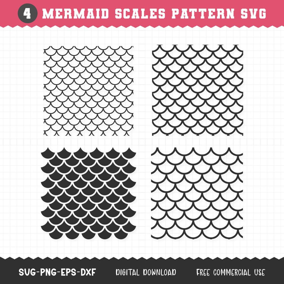 Mermaid Scales SVG / Mermaid Scales Pattern SVG / Fish Scale Pattern ...