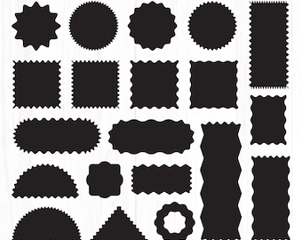 Ausgebogte Rahmen SVG Bundle, Form Schnittdateien (Digitaler Download)