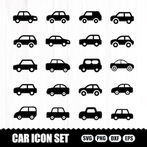 Car SVG Bundle, Car Icon, Car SVG, Vehicle Svg, Car Svg File, Car Cut File, Car Silhouette, Car Vector, Car Png, Car Laser Cut, Car Clipart