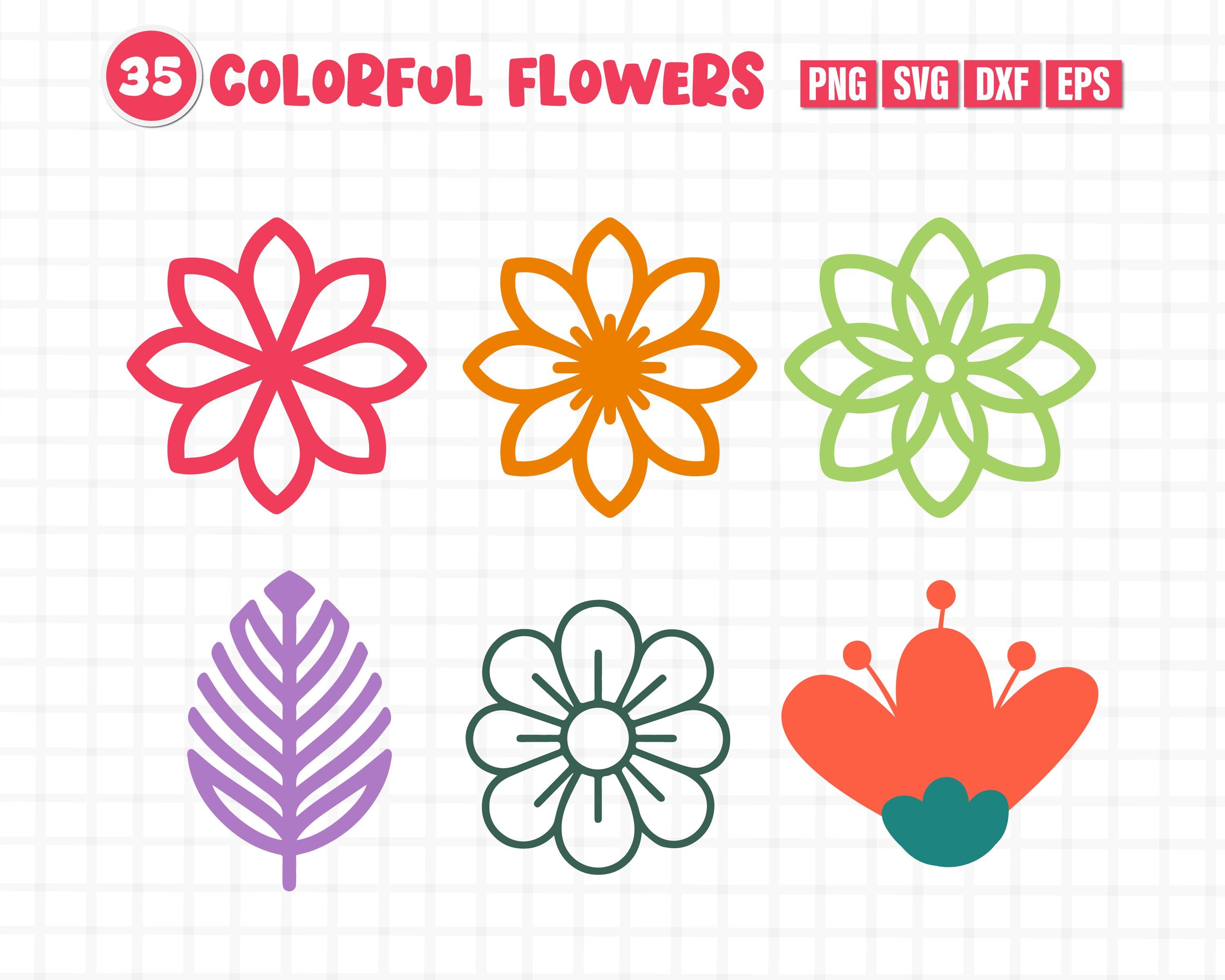 Flower Svg Bundle, Flower Png Bundle, Flower Clipart, Flower Bundle Svg