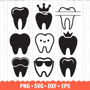 Tooth SVG, Teeth SVG, Tooth Clipart, Tooth Cut File, Tooth Printable, Cute Tooth, Tooth Svg File, Tooth Silhouette