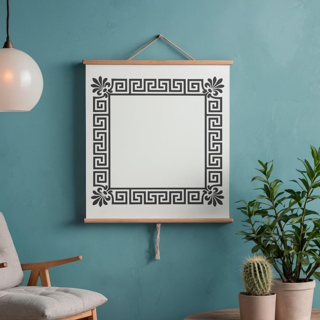 Greek Key Frame Design Greek Frames SVG, Greek Key Frame SVG, Frame SVG Files, Frame Clipart ...