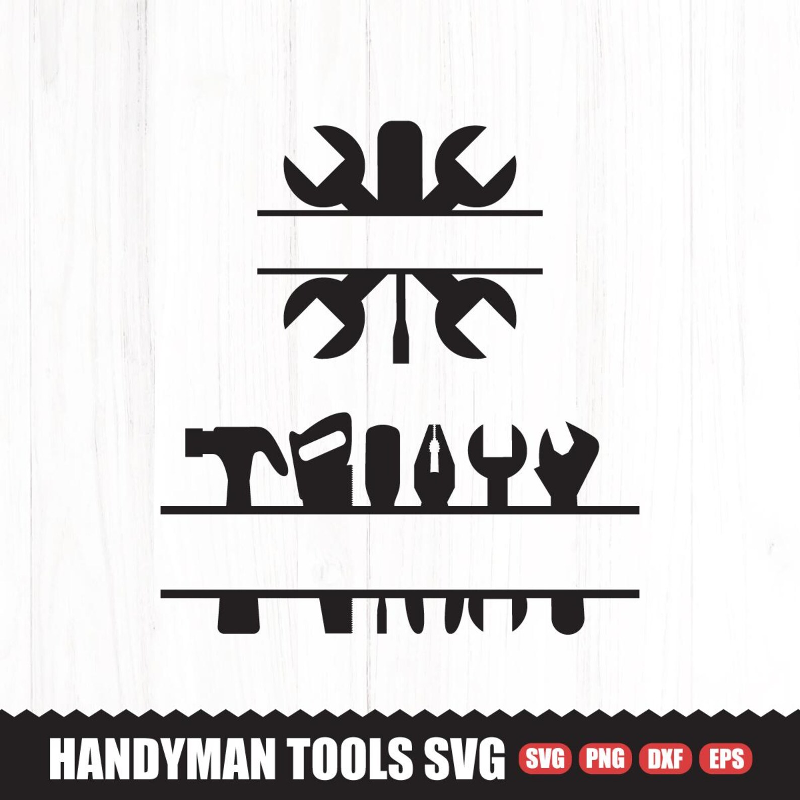 Handyman Tools Split Monogram SVG Bundle (digital Download) - Etsy