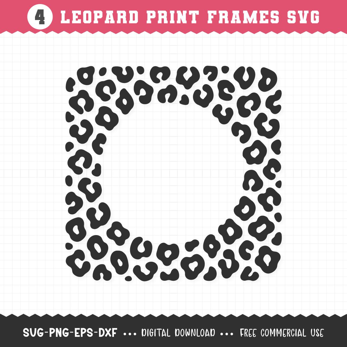Leopard Print Frame SVG PNG / Leopard Print Circle SVG / Cheetah Print ...