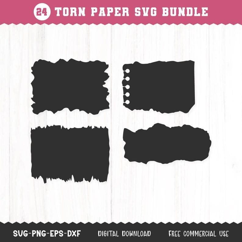 Paper Pattern Svg Torn Papers SVG / Torn Paper Template / Torn Papers PNG / Torn Edge SVG ...