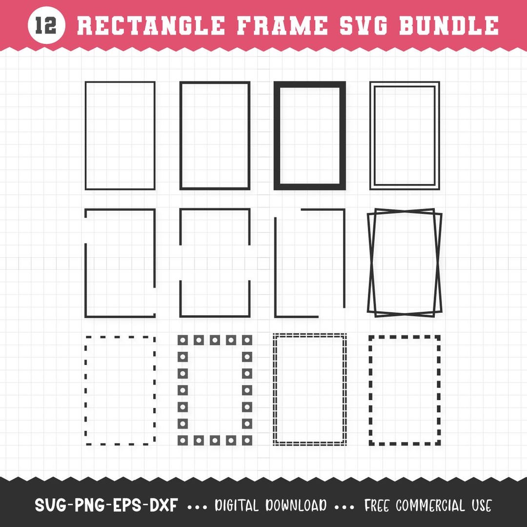 Rectangle Frame SVG / Rectangle Border SVG / Rectangle SVG / Borders ...
