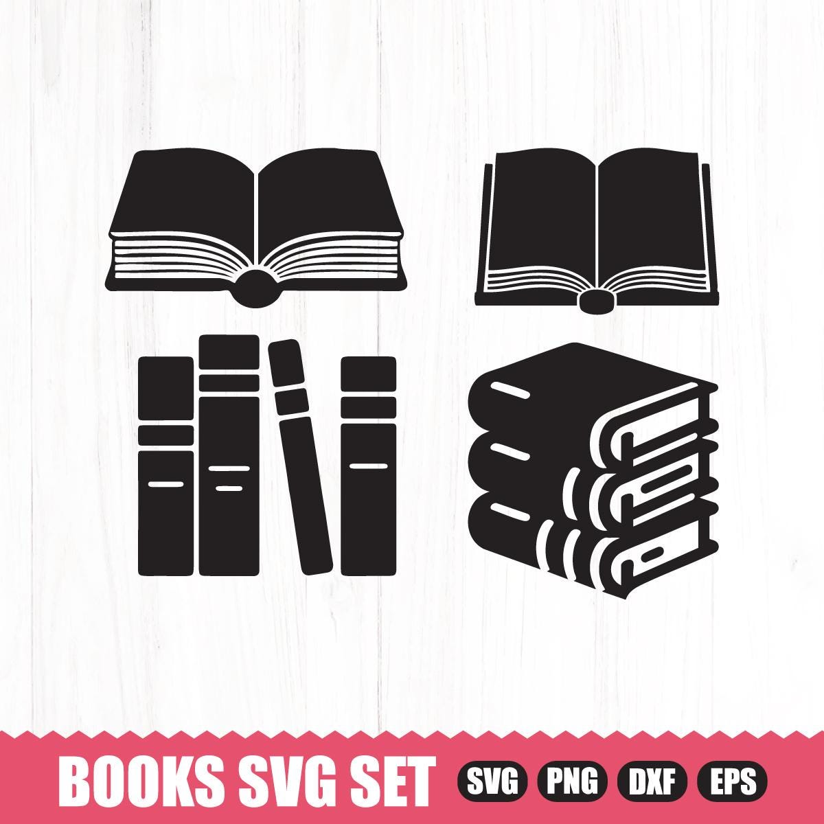 Books SVG Bundle, Books SVG, Book Cut Files, Books Clipart, Books ...