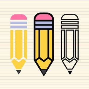 Pencil Svg Layered File, Pencil Svg, Pencil Cut File, Pencil Clipart, Pencil Monogram, Pencil Svg Bundle, Pencil Png, Pencil Svg Cricut