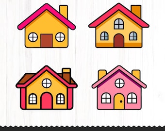 Buy House SVG Bundle - Home Vector Images Silhouette Clip Art Houses ...