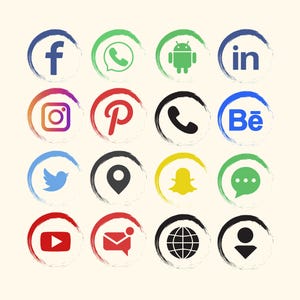Social Media Icons, Social Media Logos, Web Icons, Social Media Icons Svg, Social Media Icons Png, Social Media Svg File, Business Icon