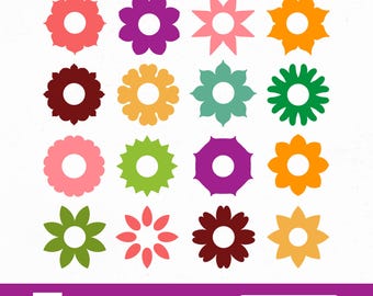 Retro Blumen SVG Bundle, Blumen Clipart (digitaler Download)